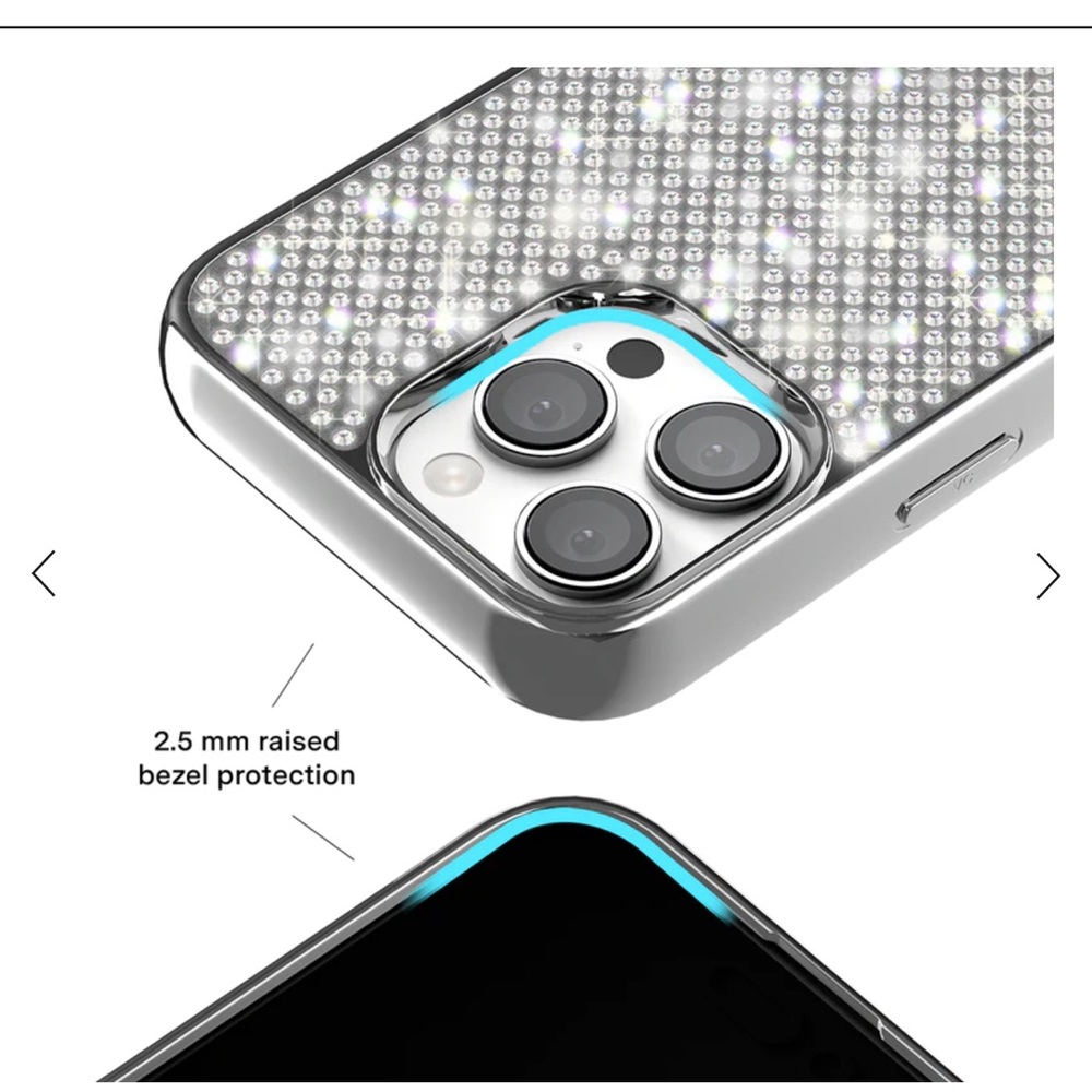 Silver Rhinestone iPhone Case - Picture 4 of 7
